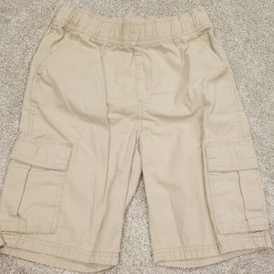 Childrens Place Elastic Waist Kahki Cargo Shorts